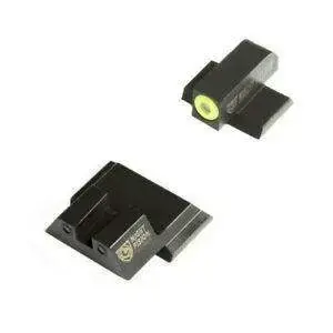 Night Fision SAW201003YGZ Night Sight Set Square S&W M&P/SD9 VE/SD40 VE Green Tritium w/Yellow Outline Black