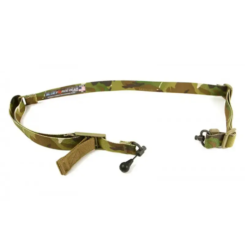 Blue Force Gear VCAS2TO1PB125AAMC Vickers 221 Sling with Push Button Swivels 1.25" W One-Two Point MultiCam Cordura Nylon