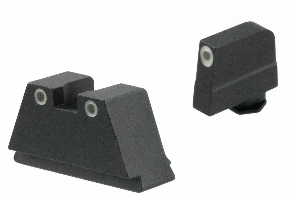 AmeriGlo GL349 Tall Suppressor Height Sight fits Glock Except 42 Suppressor Height Green w/White Outline Green w/White Outline Black