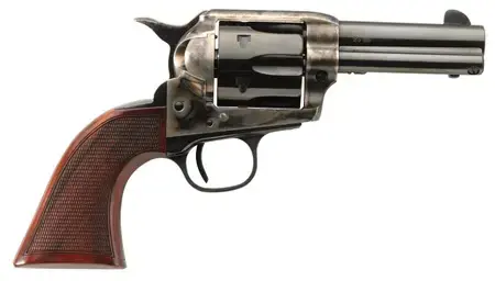 Taylors and Company 556217DE Short Stroke Runnin Iron Deluxe 45 Colt (LC) 6 Round 3.50" Blued Case Hardened Walnut Grip (Taylor Tuned)
