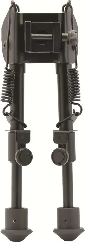 SME SMEBPSPR Shooting Bi-Pod 6-9" Black Aluminum with Spring Swivel Rail Attachment