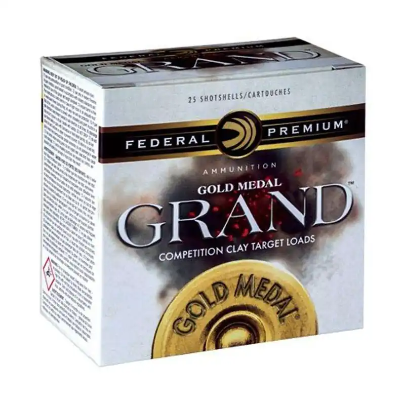Federal GMT1188 Premium Gold Medal Grand Paper 12 Gauge 2.75 1 1/8 oz 8 Shot 25 Round Box