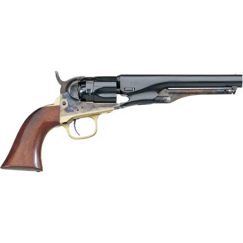 Taylors and Company 315A 1862 Pocket Police Break Open 36 Cal Striker Fire 5.50" 5rd Color Case Hardened Frame Blued Barrel & Cylinder Walnut Grip