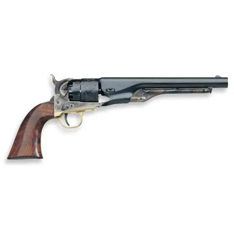 Taylors and Company 310A 1860 Army Steel Break Open 44 Cal Striker Fire 8" 6rd Color Case Hardened Frame Blued Barrel & Cylinder Walnut Grip