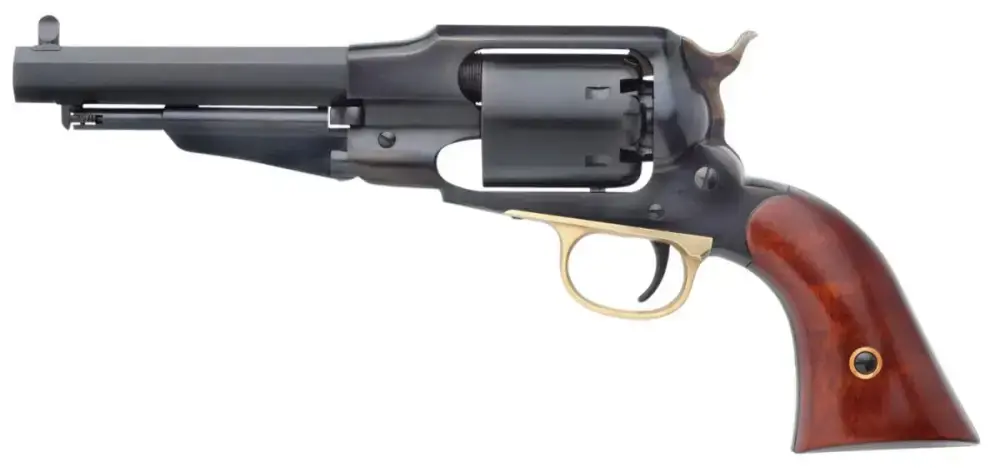 Taylors and Company 432A 1858 Remington Break Open 44 Cal Striker Fire 5.50" 6rd Blued Walnut Grip