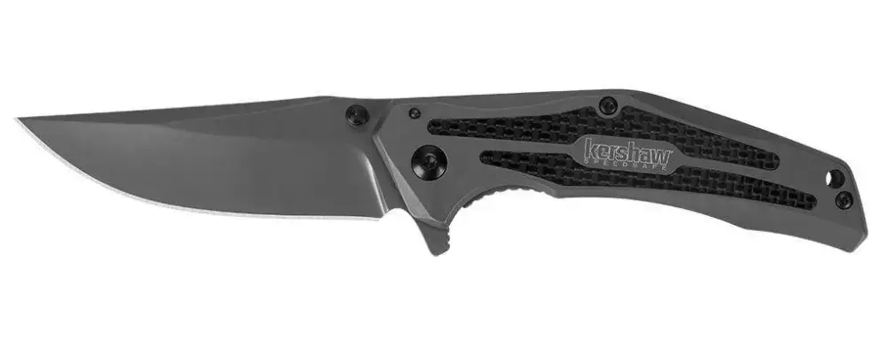 Kershaw 8300 DuoJet 3.25" Clip Point Plain TiCN Gray 8Cr13MoV TiCN Gray Stainless Steel Handle Folding