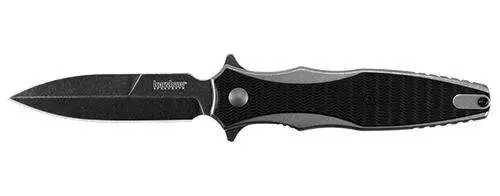 Kershaw 1559 Decimus 3.25" Spear Point Plain Black Oxide 8Cr13MoV SS Black Nylon/Stonewashed Stainless Steel Handle Folding