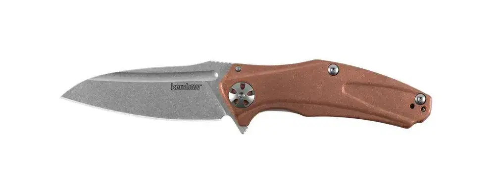 Kershaw 7006CU Natrix XS 2.75" Drop Point Plain Stonewashed D2 Steel Bead Blasted Copper Handle Folding