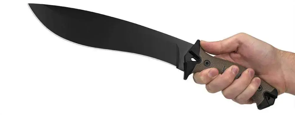 Kershaw 1077TAN Camp 10 10" 65MN Carbon Steel Rubber Tan/Black