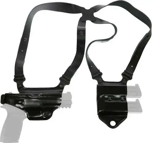 Galco MC820B Miami Classic Shoulder System Black Leather Sig P320 Right Hand