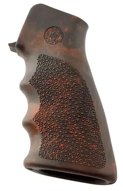 AR-15/M-16 Rubber Grip with Finger Grooves Red Lava