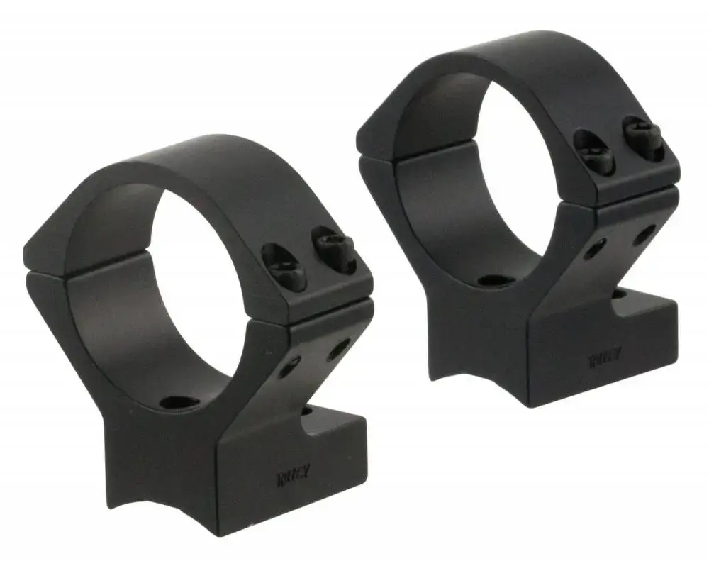 Talley 930711 Light Weight Ring/Base Combo Low 2-Piece Base/Rings For Browning BAR/BPR/BLR Black Matte Anodized Finish 1" Diameter