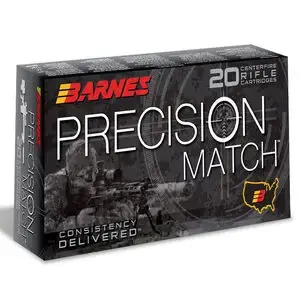 Barnes Bullets 0814 Precision Match 6mm Creedmoor 112 gr OTM Boat Tail 20 Round Box