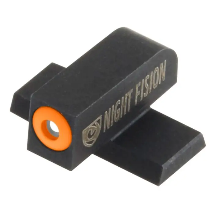 Night Fision SIG175001OGX Night Sight Front Square Top Sig Sauer 40/45 #6 Green w/Orange Outline Black