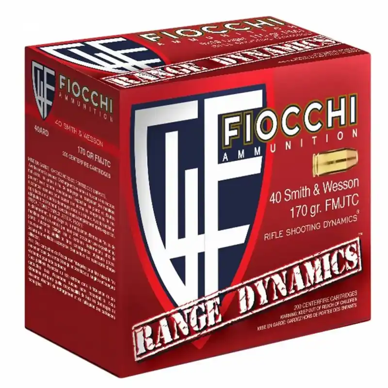 Fiocchi 40ARD Range Dynamics 40 S&W 170 gr Full Metal Jacket Truncated-Cone (TCFMJ) 200 Round Box