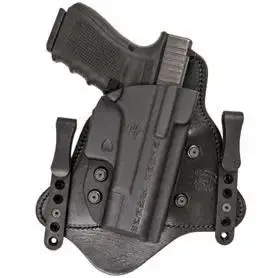Comp-Tac MTAC Premier Black Kydex Holster w/Leather Backing IWB fits Glock 26-28,33 Right Hand