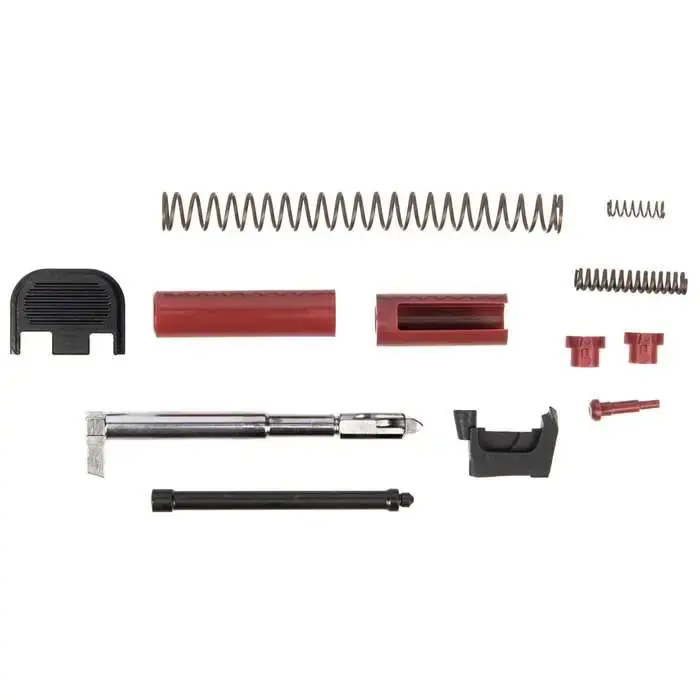 Polymer80 PFPSKITBL PF-Series Slide Parts Kit for Glock Gen 1-4 9mm 17-4 Stainless Steel/Aluminum Black/Red Finish