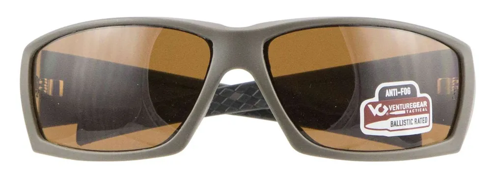Pyramex VGSG718T Venture Gear Tactical Overwatch Polycarbonate Bronze Lens w/OD Green Frame