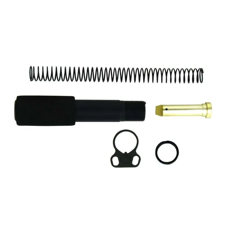 TacFire MAR049B Buffer Tube Kit Mil-Spec AR-15 Black Aluminum AR-Pistol Platform