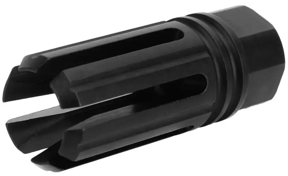 TacFire MZ10053B 6 Prong 308 Win Flash Hider 5/8"-24 tpi Black Nitride Steel