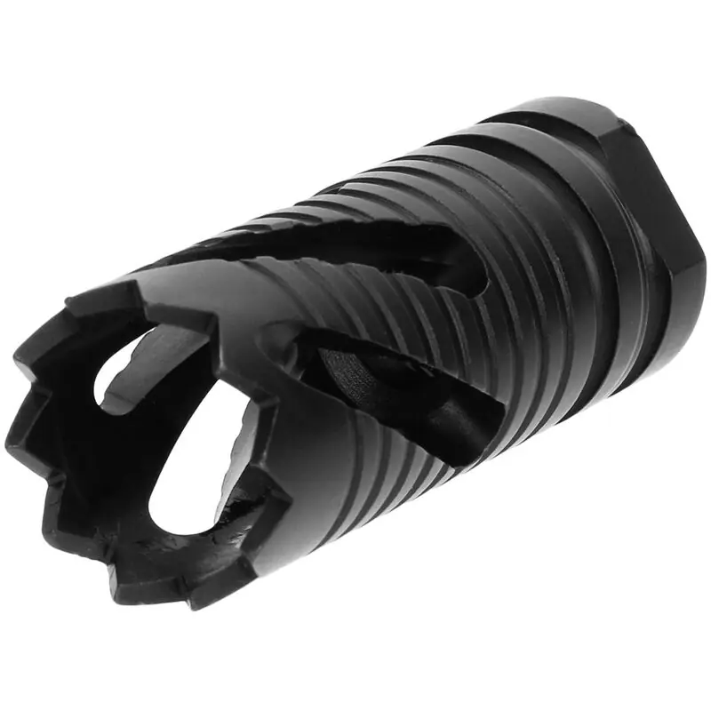 TacFire MZ10213B Thread Crown 308 Win Muzzle Brake 5/8"-24 tpi Black Oxide Steel