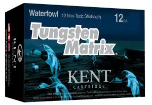 Kent Cartridge C122NT405 Tungsten Matrix 12 Gauge 2.75 1-3/8 oz 5 Shot 10 Round Box
