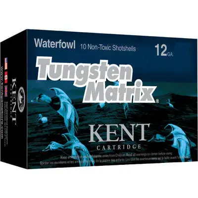 Kent Cartridge C122NT363 Tungsten Matrix 12 Gauge 2.75 1-1/4 oz 3 Shot 10 Round Box