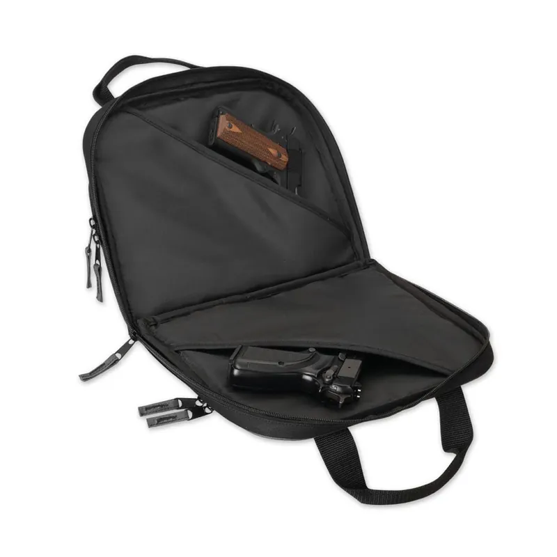 Browning 12902099 Crossfire Double Pistol Case 12.5" x 10.5" x 3.5" Black with Gray Trim