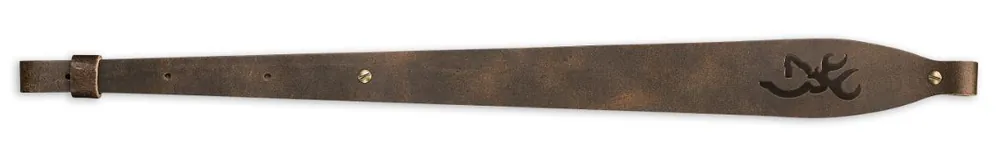 Browning 122488 Big Buckmark Rifle Sling 25.50"-35.50" L Adjustable Distressed Brown Leather