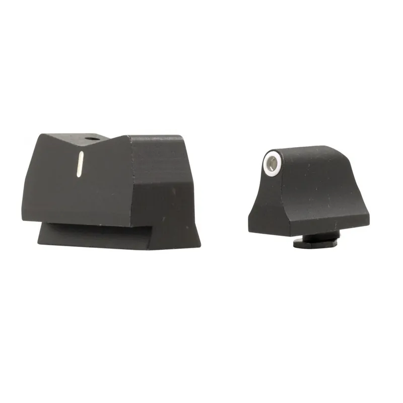 XS Sights GL0004S4 DXW Standard Dot fits Glock 17,19,22-24,26-27,31-36,38 Suppressor Height Green Tritium w/White Outline Front Black w/White Stripe Rear Black