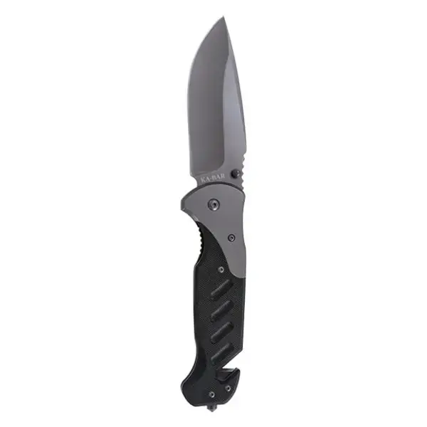 Ka-Bar 3085 Coypu 3.75" Clip Point Plain 5Cr15 Stainless Steel G10 Black Handle Folding