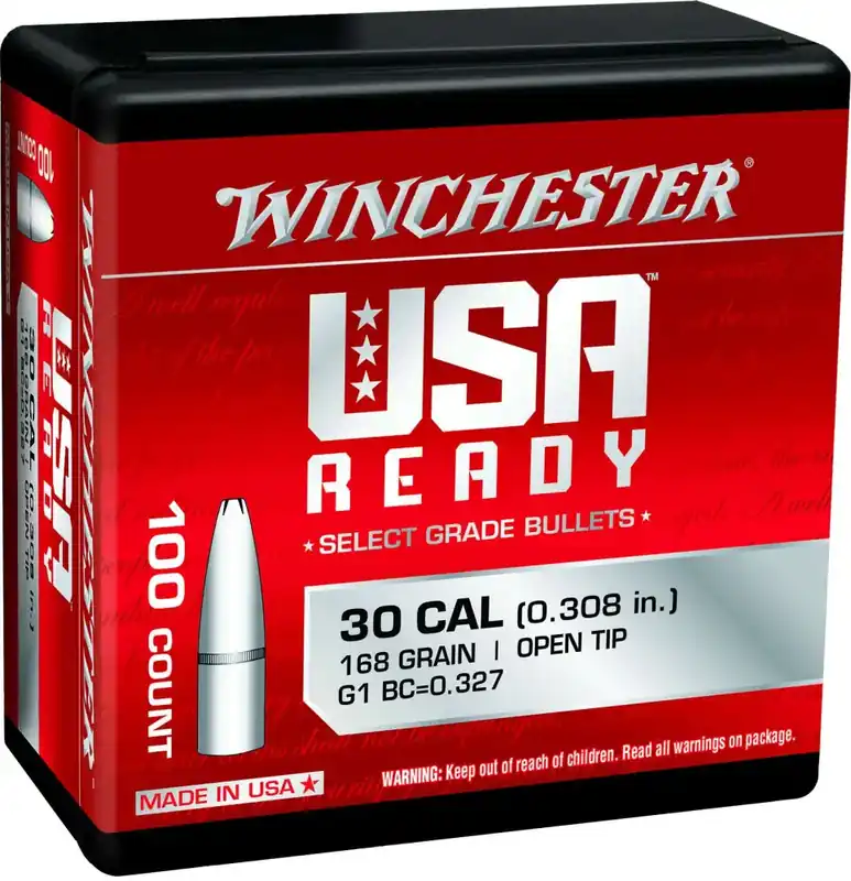 Winchester Ammo WBR30168 Centerfire Rifle 308 Win 168 gr Open Tip 100 Per Bag