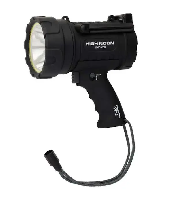 Browning 3717774 High Noon Pro 1000 USB 87-1800 Lumens Black CR123A Lithium