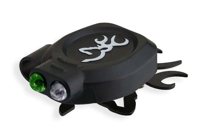 Browning 3716110 Buck Mark Cap Light 6-13 Lumens Green/White LED Aluminum Black CR2016 Lithium