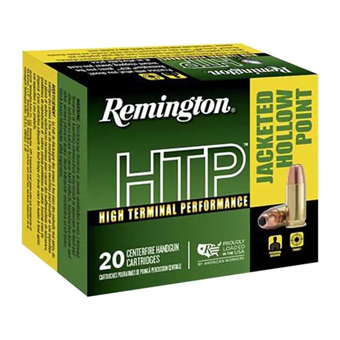 Remington Ammunition RTP380A1A HTP 380 ACP 88 gr Jacketed Hollow Point (JHP) 20 Round Box