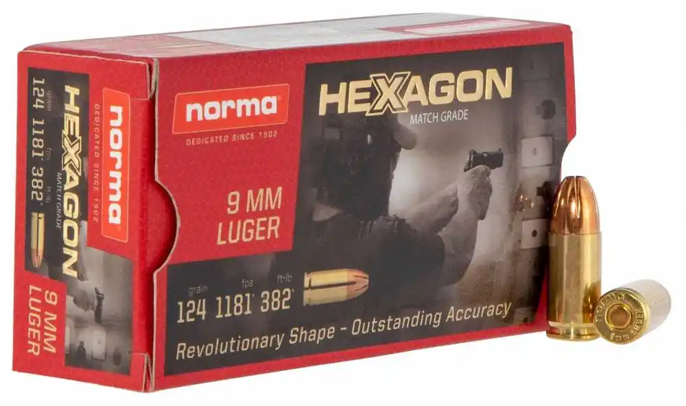 NORMA AMMUNITION, Hexagon 9mm Lu