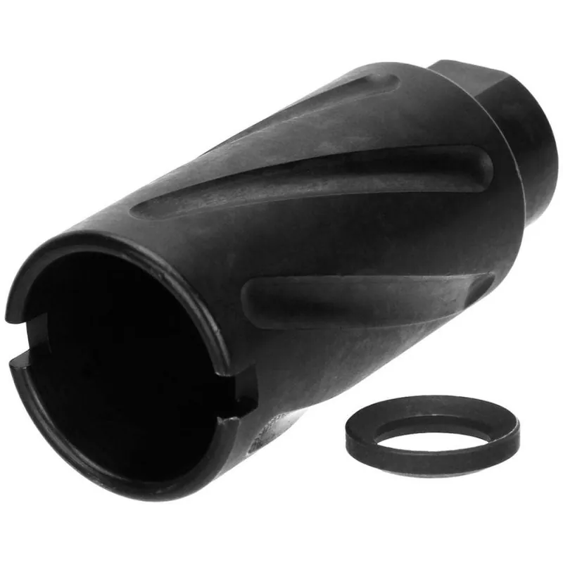 TacFire MZ1007N Spiral Fluted 223 Rem,5.56x45mm NATO Muzzle Brake 1/2"-28 tpi Black Oxide Steel
