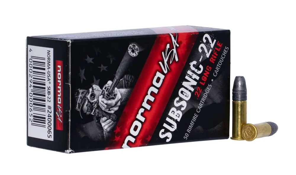 Norma Ammunition (RUAG) 2400065 Subsonic 22 LR 40 gr Lead Hollow Point (LHP) 50 Round Box