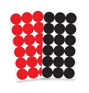 Pro-Shot P432M SplatterShot Repair Pasters 1" Self-Adhesive Red 432 Per Sheet