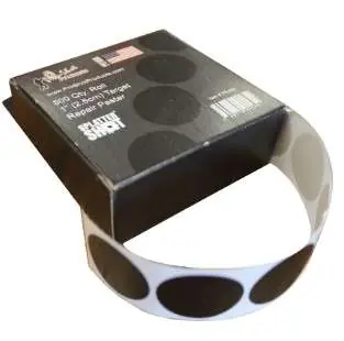 Pro-Shot PR500 SplatterShot Repair Pasters 1" Self-Adhesive Black 500 Per Roll