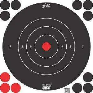 Pro-Shot 12BWHTETG5PK SplatterShot Bullseye Hanging Paper Target 12" 5 Per Pack