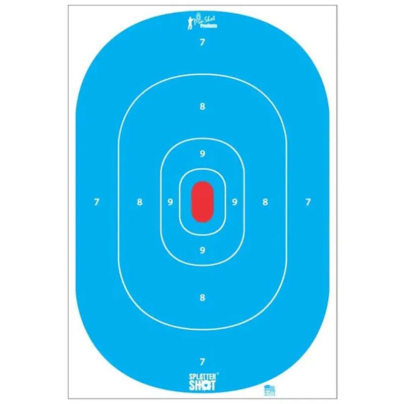 Pro-Shot SILHINTPBLUE SplatterShot Silhouette Hanging Paper Target 12" x 18" 8 Per Pack