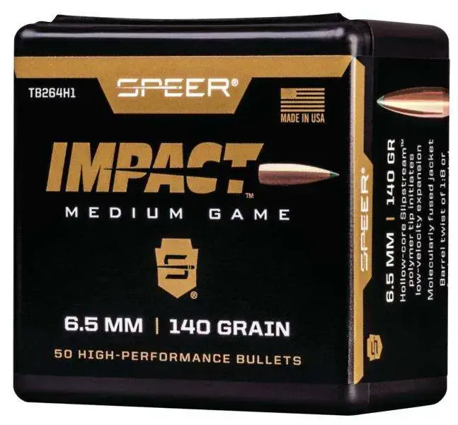 Speer TB264H1 Impact 6.5mm .264 140 GR Slipstream Polymer Tip 50 Per Box