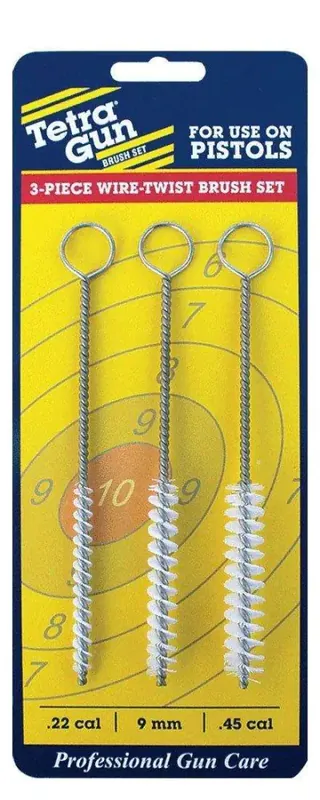 Tetra 1521I Wire-Twist Brush Set 9mm,22 Cal,45 Cal Handgun 3 Per Pack
