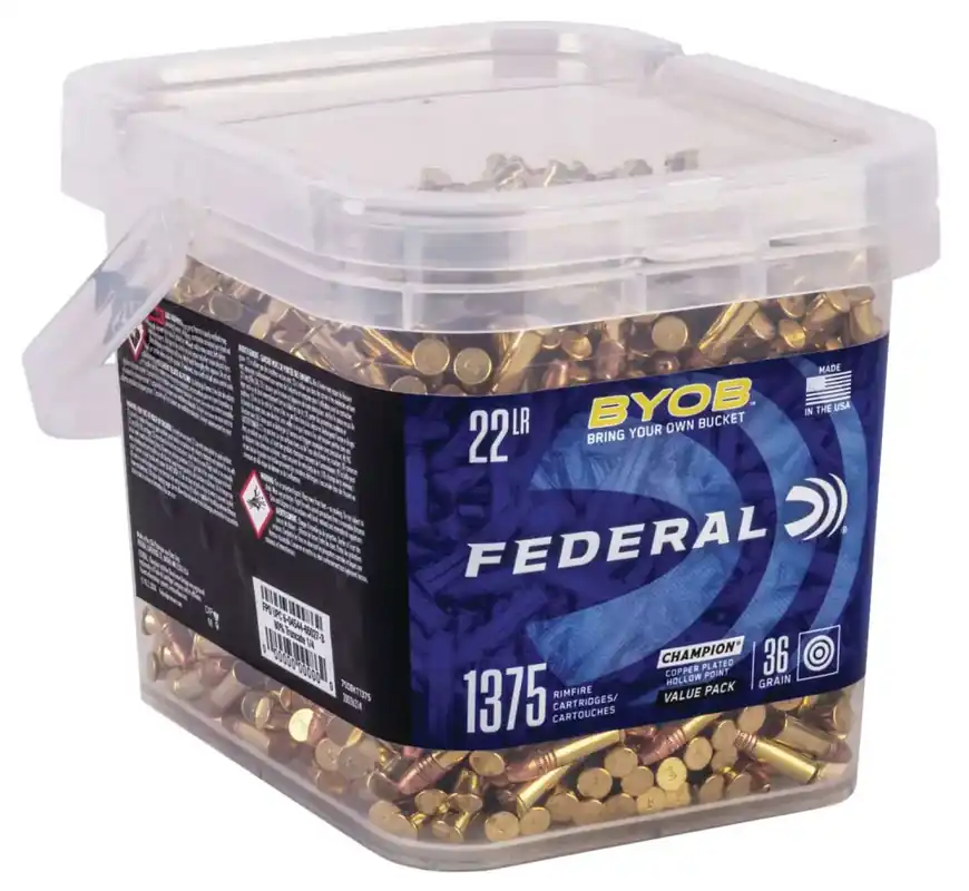 Federal 750BKT1375 Small Game Target BYOB 22 LR 36 gr Copper Plated Hollow Point (CPHP) 1375 Round Box