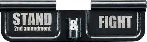 Phase 5 Weapon Systems EPCSTAND Ejection Port Door AR-15 Black Parkerized Steel 3.10" Engraved "Stand & Fight"