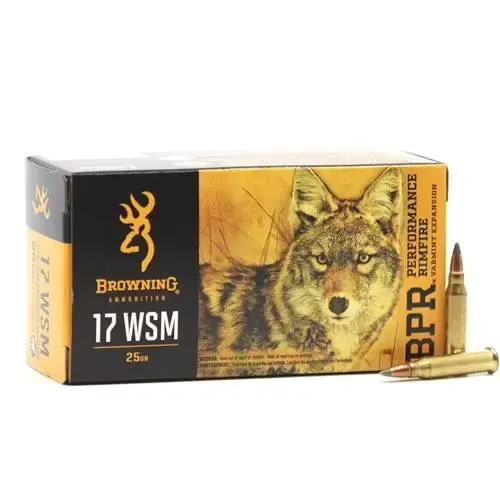 Browning Ammo B165117050 BPR 17 WSM 25 gr Polymer Tip 50 Round Box