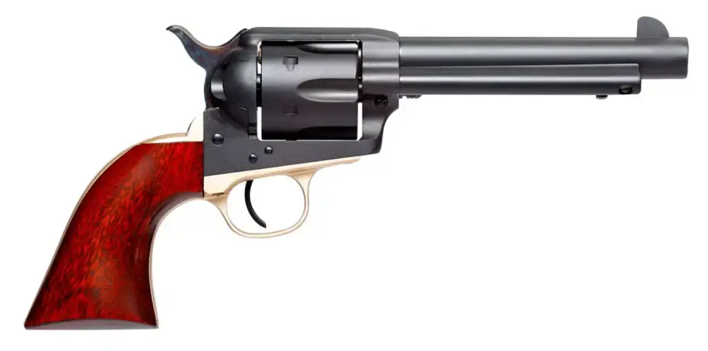 Taylors and Company 0396DE Old Randall Revolver Single 357 Magnum 5.50" 6 Round Walnut Grip Black