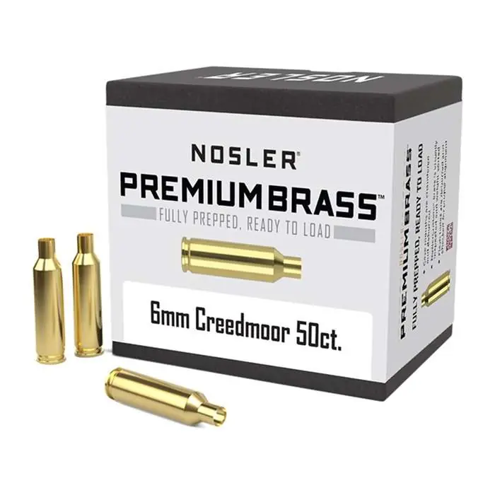 Nosler 10229 6mm Creedmoor Rifle Brass 50 Per Box