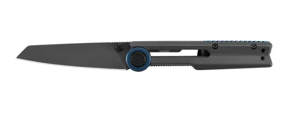 Kershaw 2045 Decibel 3" Reverse Tanto Plain TiCN 8Cr13MoV SS TiCN Gray Stainless Steel Handle Folding